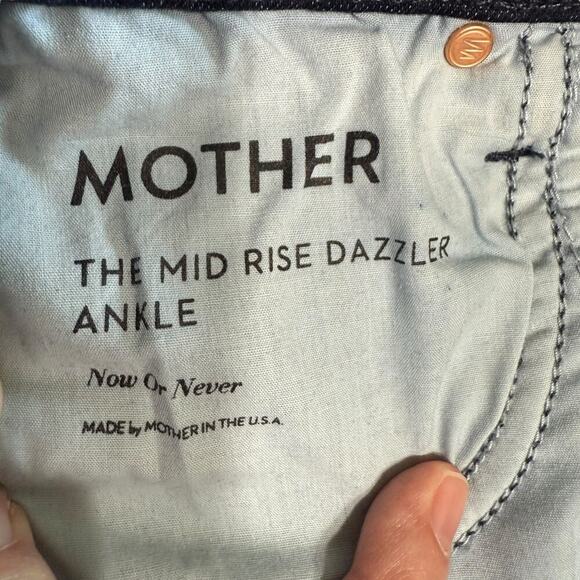 Mother Jeans Womens mid high rise Dazzler ankle Now or Never 25 Preppy Prep - Picture 11 of 14